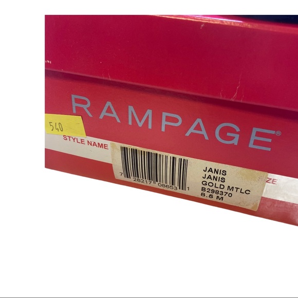 Rampage gold metallic leather heels Janis 8.5 - Picture 5 of 13